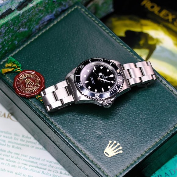 MEN'S ROLEX SUBMARINER NO DATE BLACK DIAL 14060 T SERIAL ORIGINAL BOX & PAPERS - Picture 6 of 10